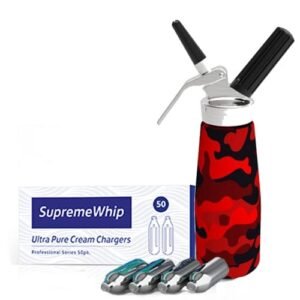 FreshWhip Cream Chargers + 0.5L Red Camo Print Dispenser | 100 - (2x 50pks) |