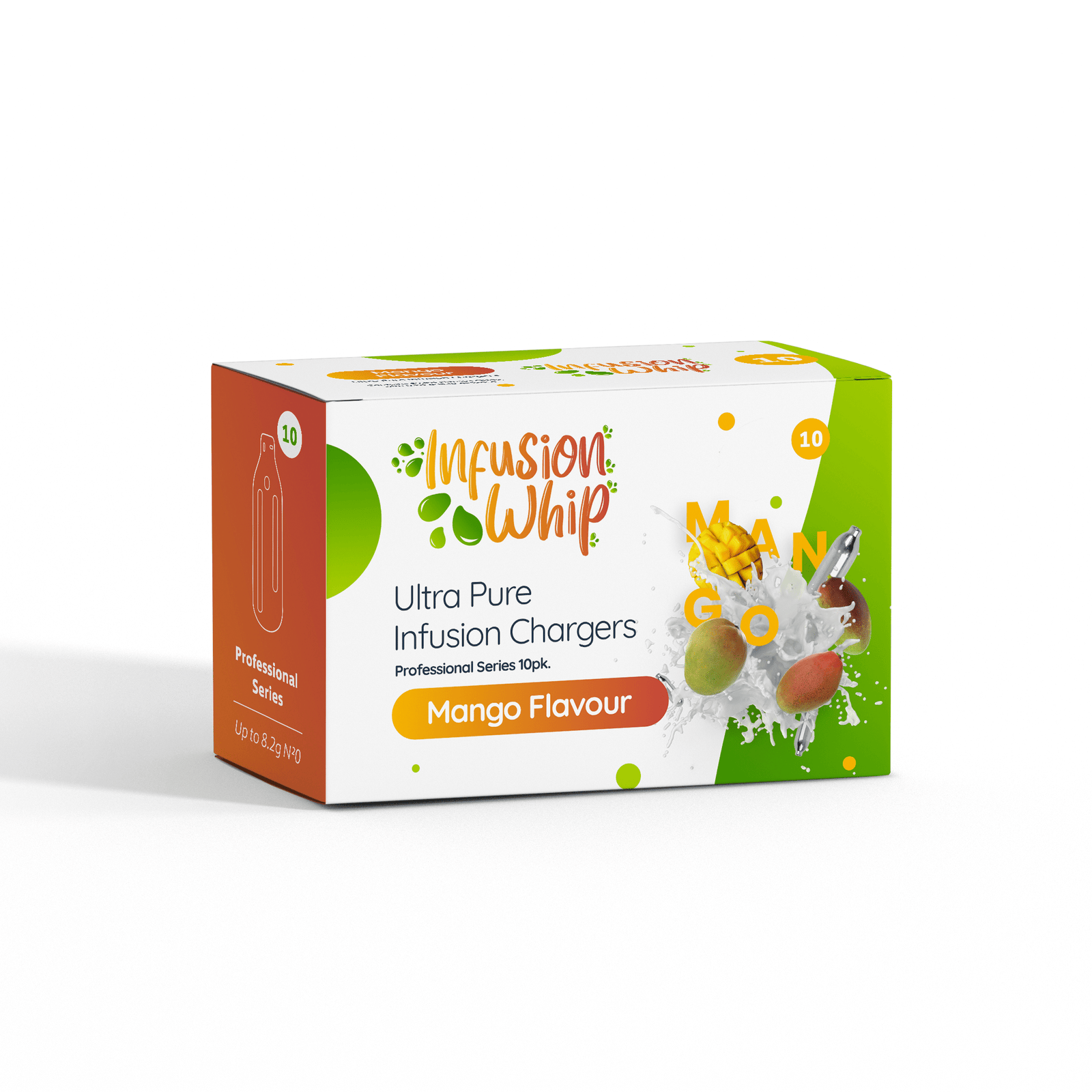 Infusionwhip Mango Infusion Chargers 8.2g - 10pks Past best before date still 80% +