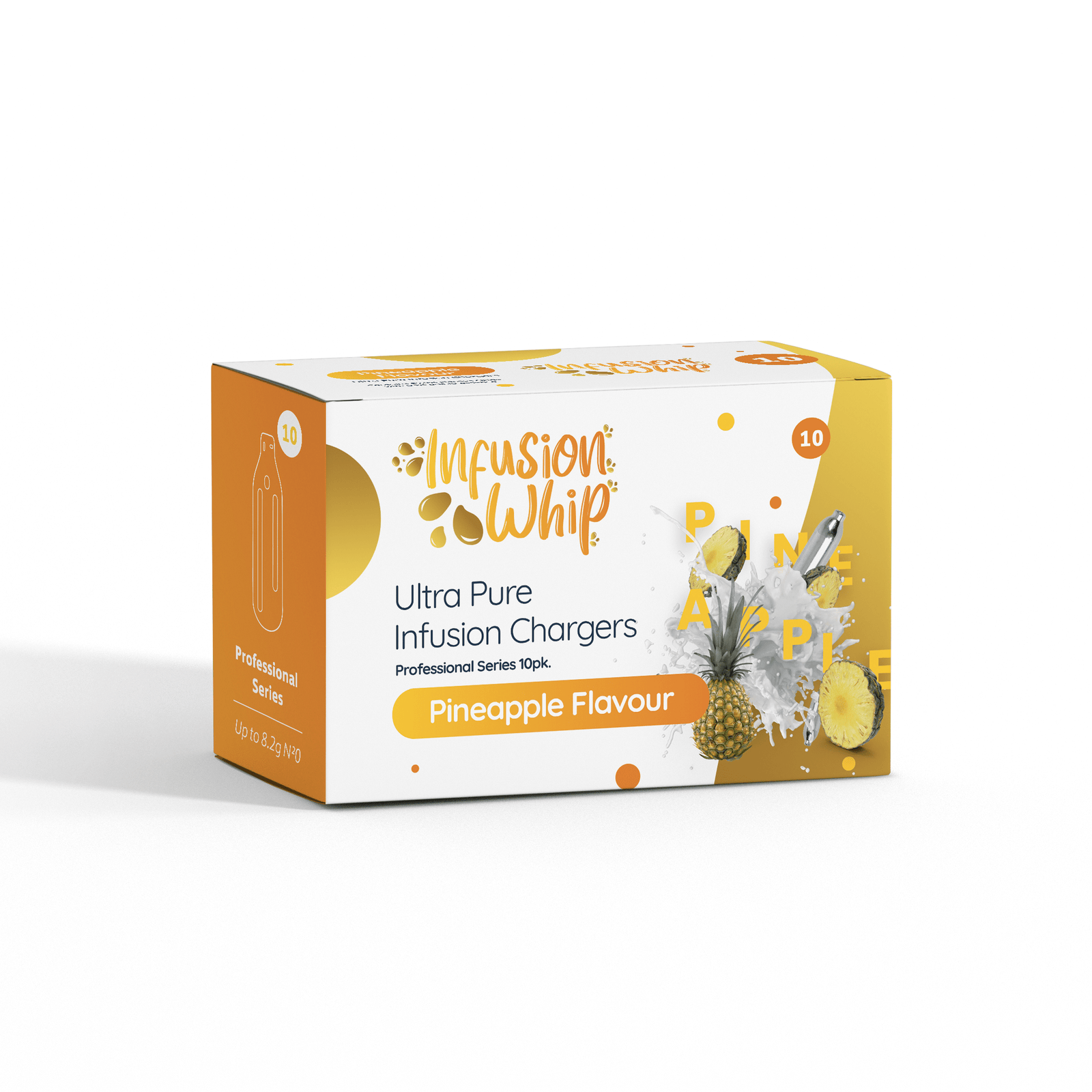 Infusionwhip Pineapple Infusion Chargers 8.2g - 10pks Past best before date still 80% +