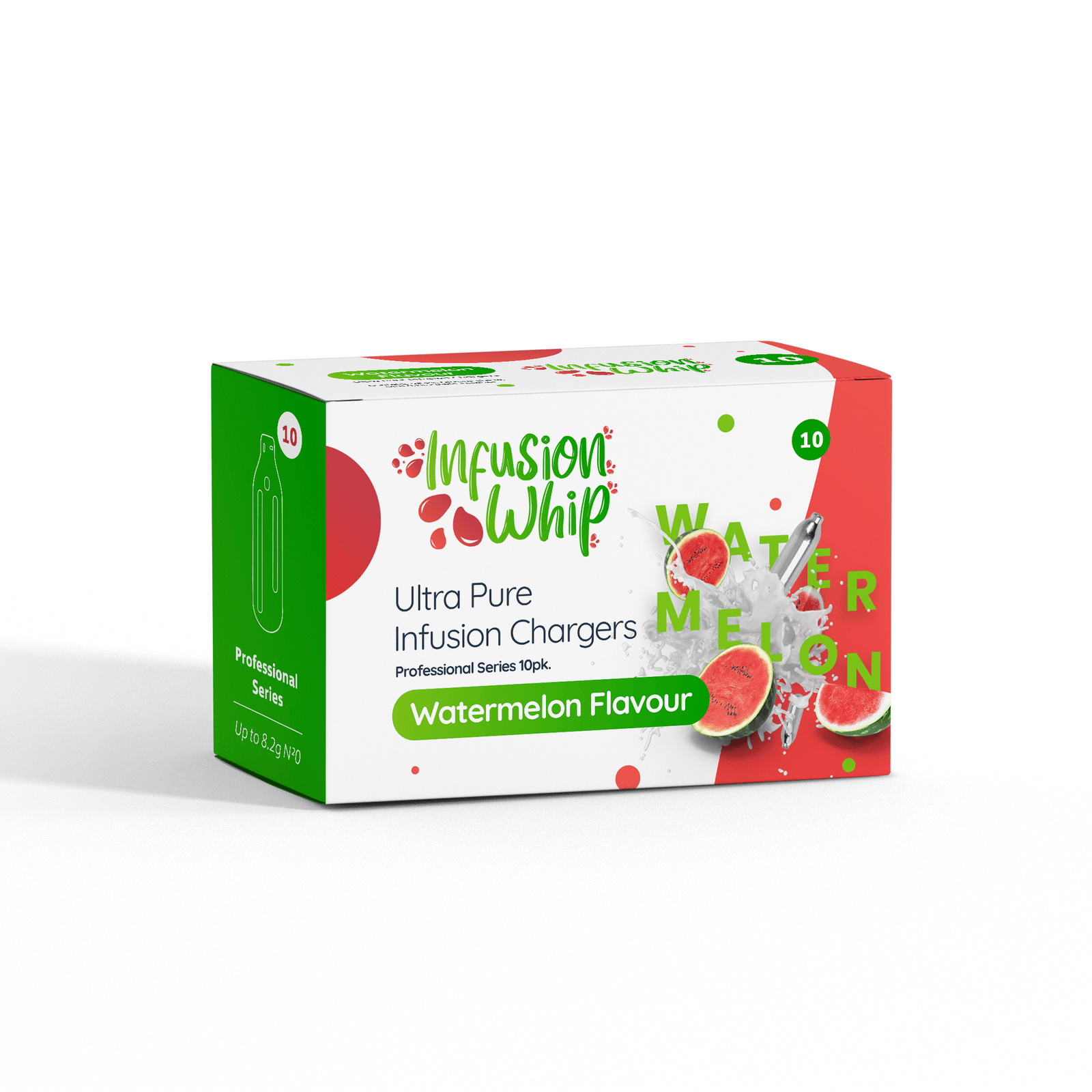 Infusionwhip Watermelon Infusion Chargers 8.2g - 10pks Past best before date still 80% +