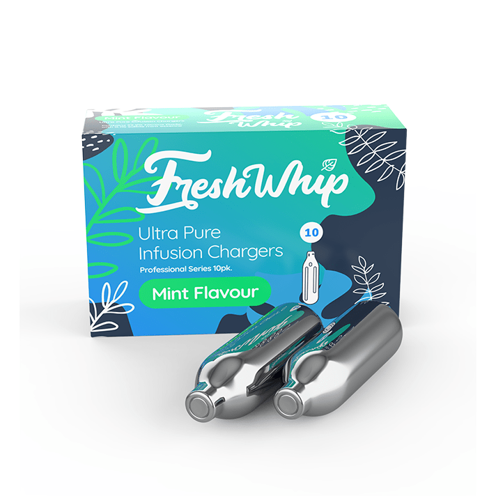 FreshWhip Mint Infusion Chargers 8.2g – 10pks Past best before date still 85% +