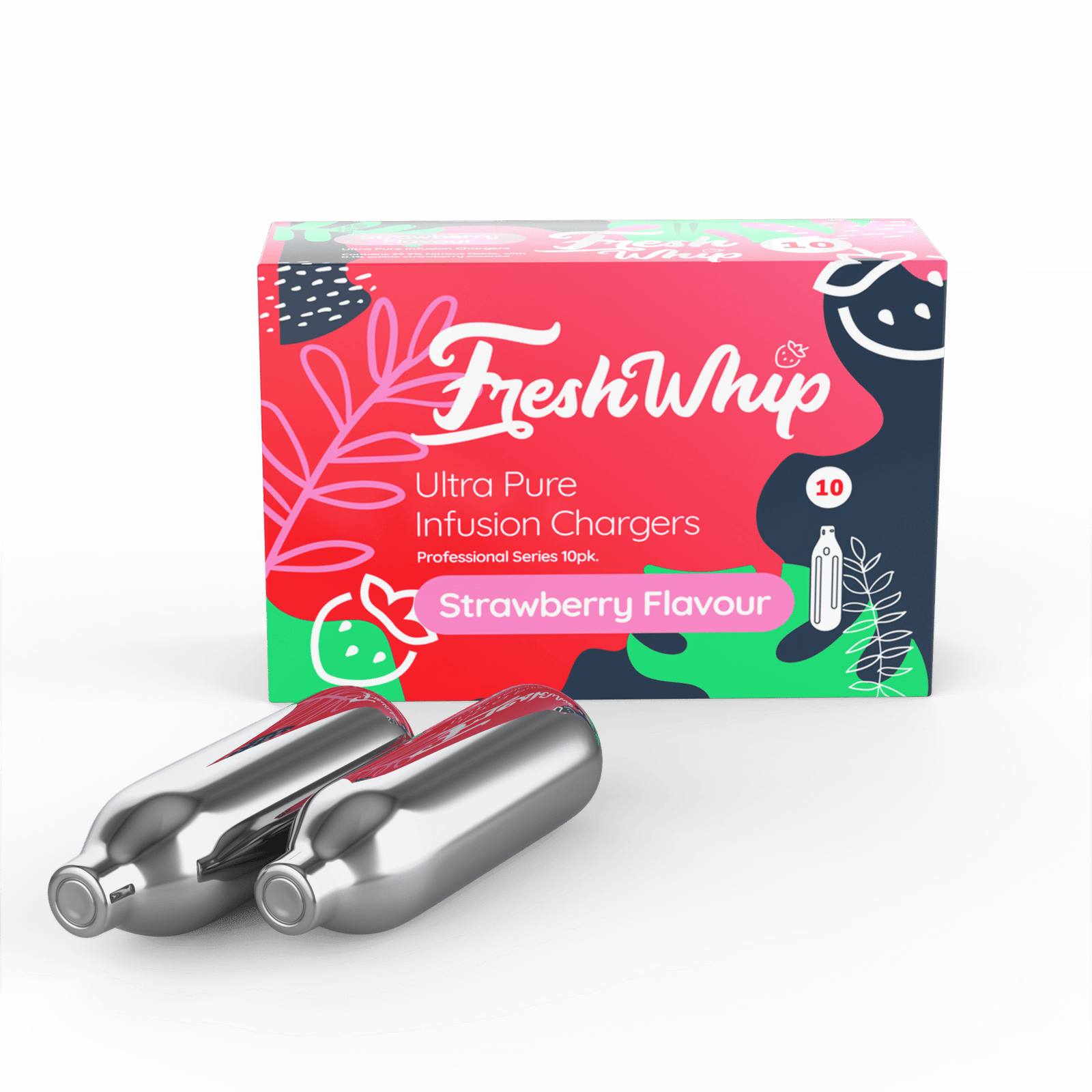 Wholesale Overstock FreshWhip STRAWBERRY Infusion Chargers 8.2g – 10pks
