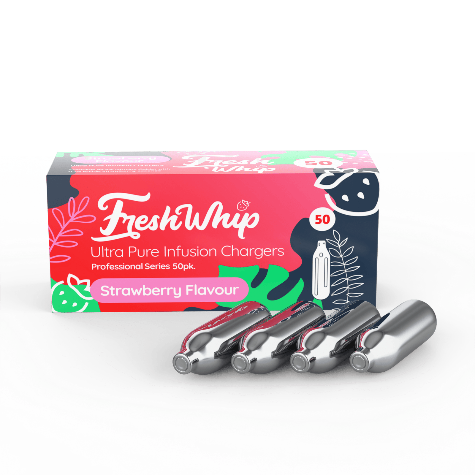 Overstock Wholesale FreshWhip Strawberry Infusion Chargers 8.2g - 50pks