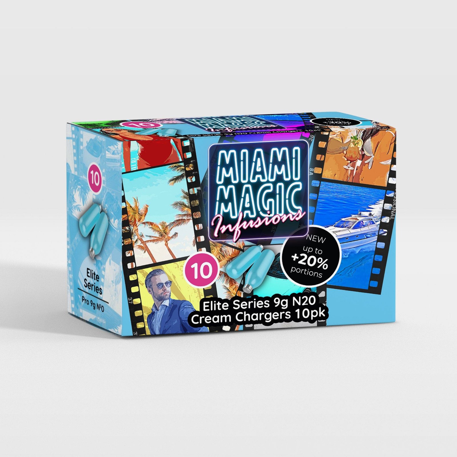 Miami Magic 9g! Cream Chargers - 10pks